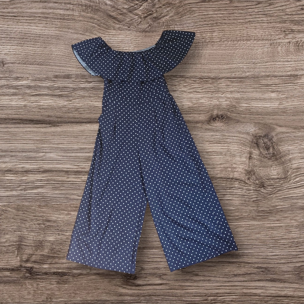 Banana Republic‎ Navy and White Polka Dot Jumpsuit